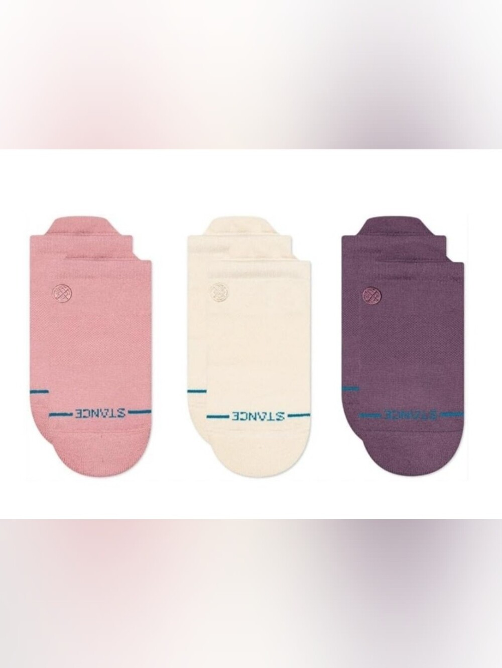 Stance Icon Low Tab [3-Pack] — Pink, Cream & Purple Large Size